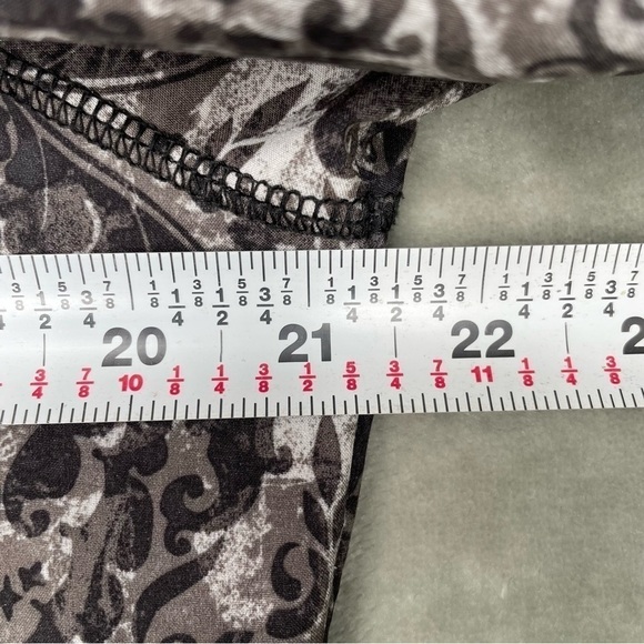 Columbia Titanium Paisley Long Sleeve V-Neck Quarter Zip Hooded Top Pockets L - Picture 8 of 9